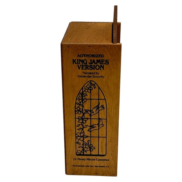 King James Holy Bible New Testament 12 Cassette Audio 11 New Wood Box Scourby 79 - Picture 14 of 16